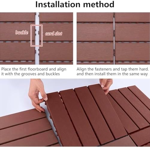 Interlocking Deck Tiles, Weather-Resistant Outdoor Flooring Patio Decking Tiles - Image 2