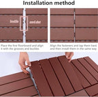 Interlocking Deck Tiles, Weather-Resistant Outdoor Flooring Patio Decking Tiles - Image 2