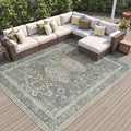 GENIMO 8x10 Outdoor Rug, Washable Quick Dry by GENIMO