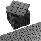27 Pack Plastic Interlocking Deck Tiles, Patio Floor Decking Tiles by Unknown