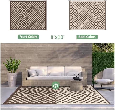 GENIMO Outdoor Rug, Waterproof Plastic Rugs - Image 4