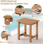 LUE BONA Outdoor Side Table, HDPS Small Outdoor Table, Adirondack Side Table - Image 6