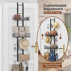 Over The Door Purse Organizer, Easy Installation Handbag Rack - Image 5