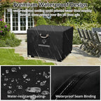 QH.HOME Fire Pit Cover Square 32", 600D Heavy Duty Fabric 100% Waterproof - Image 5