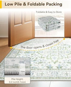 RELEANY Washable Area Rug, Square 8'x8' - Image 6