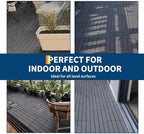 9-Pack 12"X12" Composite Interlock Deck Tiles – Waterproof Interlocking Flooring - Image 7