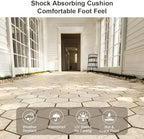 JJWOOD Hexagonal Stone-Look Interlocking Deck Tiles, Matte Rock Texture Outdoor - Image 3