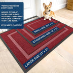 OLANLY Front Door Mat Outside 47x32, All-Season Heavy-Duty Rubber Doormat - Image 2
