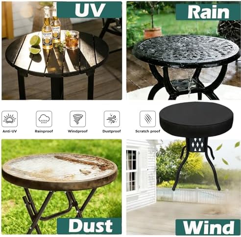 SUNICO Outdoor Table Covers Waterproof Round 20" Dia - Image 6