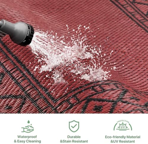 GENIMO Outdoor Rug, Waterproof Plastic Rugs - Image 5
