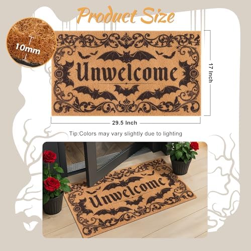 Halloween Front Door Mat with Unwelcome Design - Image 3