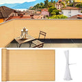 iCover 3.3x19.5ft Balcony Privacy Screen Fence, UV-Resistant Railing Fencing by iCOVER