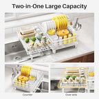 Expandable Dish Drying Rack for Kitchen Counter, Stainless Steel - Image 3