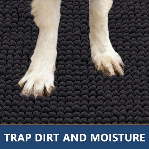 Smiry Dog Door Mat for Muddy Paws 30x20, Absorbent Low-Profile Doormats - Image 4