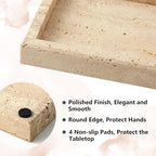 Real Natural Small Travertine Tray - Image 3