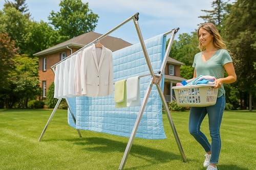 AZK Clothes Drying Rack Extendable Laundry Drying Rack - Image 3