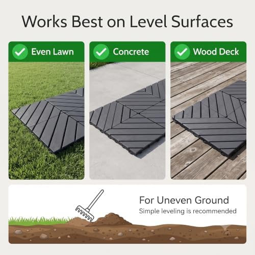 44 Pack Plastic Interlocking Deck Tiles, 12 x 12 Inch Waterproof Outdoor Floor - Image 7