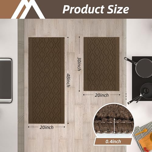 COSY HOMEER 48x20/30X20Inch Kitchen Rug Mats Non-Slip Washable - Image 6