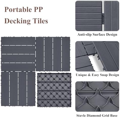 9 PCS Interlocking Deck Tiles - Image 5