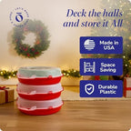 HOMZ Holiday Storage 24" Clear Plastic Wreath Container, 3 Pack - Image 6