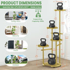 TOSKING Tall 5-Tier Round Metal Corner Plant Stand Indoor - Image 3