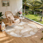 Pauwer Waterproof Outdoor Rug 8ft, Plastic Straw Patio Rug, Leaf Brown - Image 6