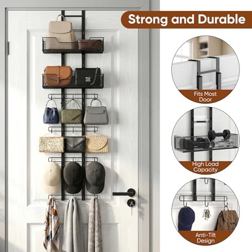 Over The Door Purse Organizer, Easy Installation Handbag Rack - Image 3