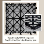 JJWOOD Stone-Look Interlocking Deck Tiles, Matte Rock Texture Outdoor Floor - Image 7