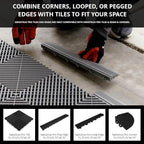 Swisstrax Ribtrax Smooth PRO Garage Tiles, Chocolate Brown - Image 4