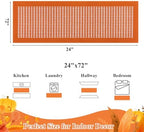 Ileading Fall Hallway Runner Rug Washable Orange Autumn Kitchen Mat 2x6 ft - Image 2