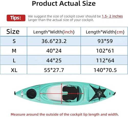 Universal Kayak Cockpit Cover Waterproof Seal Cockpit Cover - Image 2