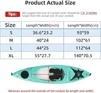 Universal Kayak Cockpit Cover Waterproof Seal Cockpit Cover - Image 2