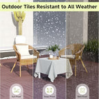 Rovibek 44 PCS Interlocking Deck Tiles, All Weather Patio Tiles - Image 5