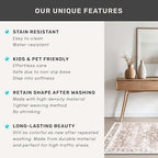 Beige Washable 8ft Long Runners - Image 5
