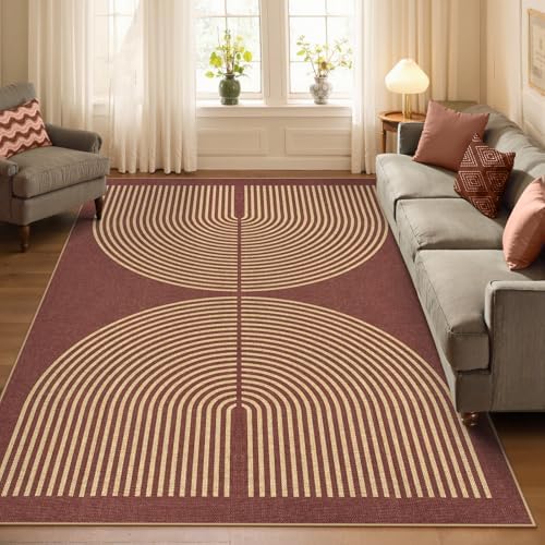 Lahome Modern Rainbow Easy Jute Outdoor Rug 5x7 - Image 6