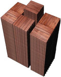 PrimeZone 297 PCS Solid Acacia Wood Interlocking Patio Deck Tiles Outdoor by PrimeZone