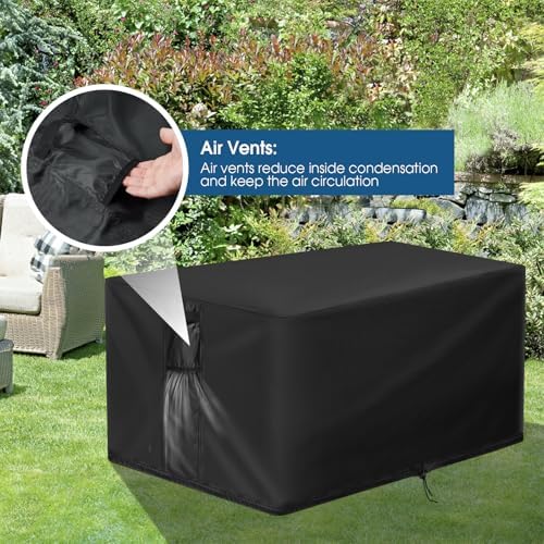 Outdoor Fire Pit Cover Rectangular Waterproof-51x31x25in - Image 5