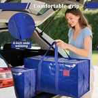 6 Pack Moving Bags with Full-Open Side Zipper, Extra Large 93L Heavy Duty - Image 6