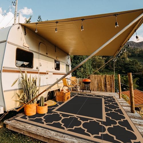 GENIMO Outdoor Rug, Waterproof Plastic Rugs 10'x14' - Image 3