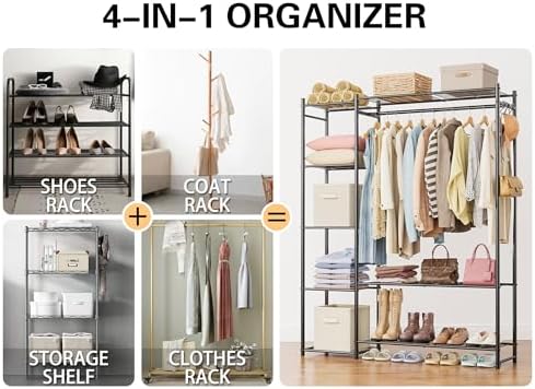 HOMIDEC Wardrobe Closet, Portable Clothes Rack - Image 6