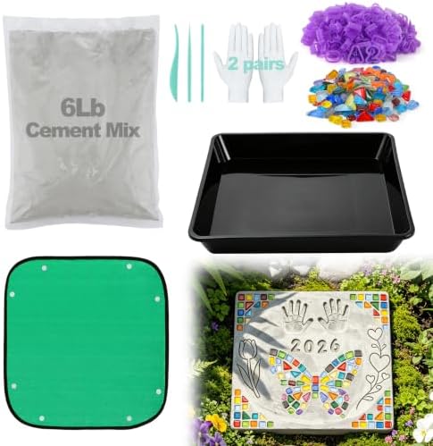 10in Square Stepping Garden Stones Kit by Biubee