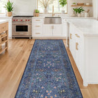 Dark Blue 2'6" x 10' Long Runner Rugs - Image 3