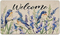 Welcome Spring Summer Bluebirds Decorative Front Door Mat by Livcoz