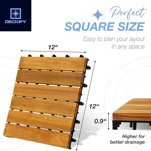 Acacia Interlocking Deck Tiles Outdoor Waterproof - Image 5