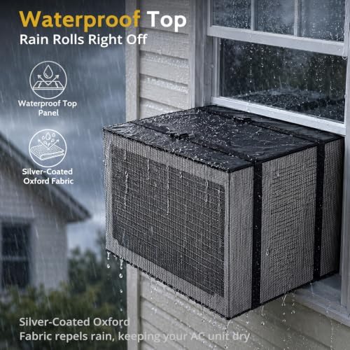 COSFLY Mesh Window AC Covers for Outside, All-Season 21.5"W x 16"D x 15"H - Image 5