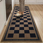 Vasofe 2x6 Jute Checkered Rugs, Outdoor Runner, Runner Carpet - Image 3
