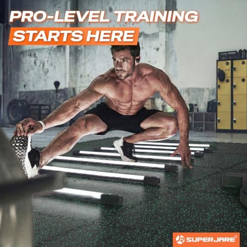 SUPERJARE 0.56'' Thick 48 Sq Ft Rubber Top Gym Flooring - Image 2