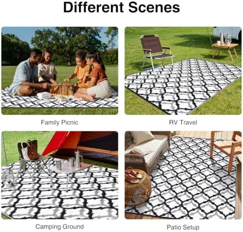 OLANLY Outdoor Rug 8x10 ft Waterproof Reversible Braided Mat - Image 7