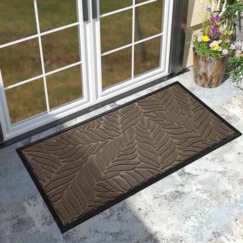 Yimobra Large Leaf Pattern Door Mat, 47 x 24 in by Yimobra