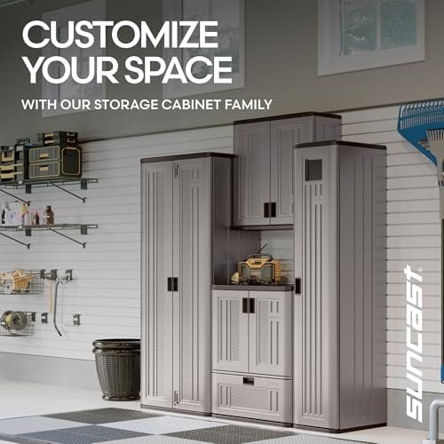 Suncast Tall Storage Cabinet for Garage Organization - Image 6
